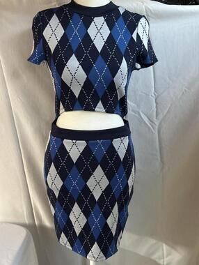 H&M Women's Blue and Navy Dress